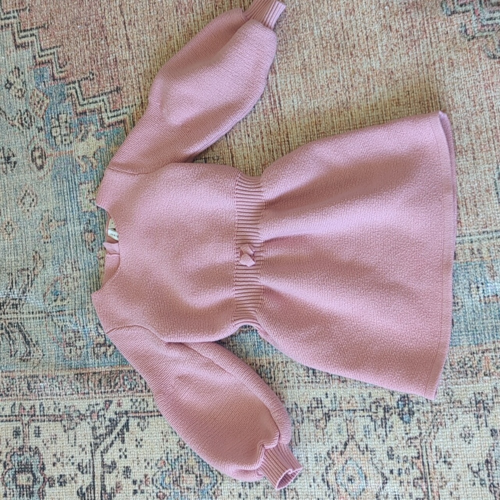 Janie and Jack pink sweater dress